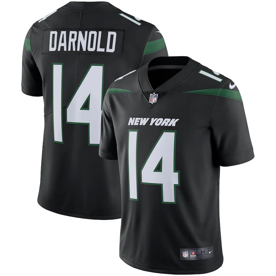 Men New York Jets #14 Sam Darnold Nike Stealth Black Vapor Limited NFL Jersey